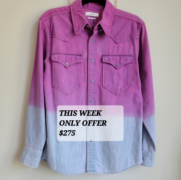 Isabel marant purple dip dyed jacket shacket shirt size small NWOT